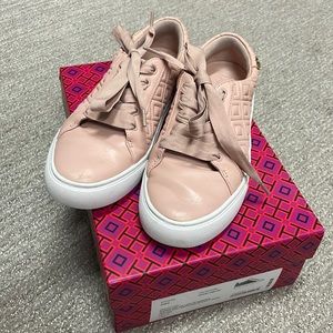 Tory Burch Quilted Leather Lace-Up Sneaker
